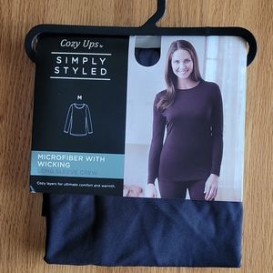 Cozy Ups microfiber wicking long sleeve crew.